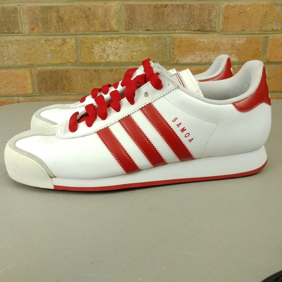 adidas samoa white and red